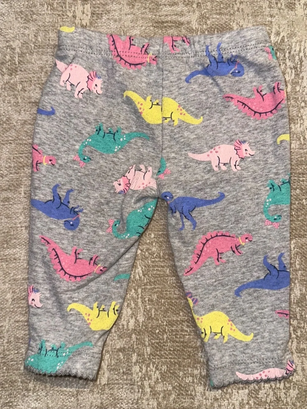 Pink Dino Girls Carter’s Outfit Set size 3M vintage retired set